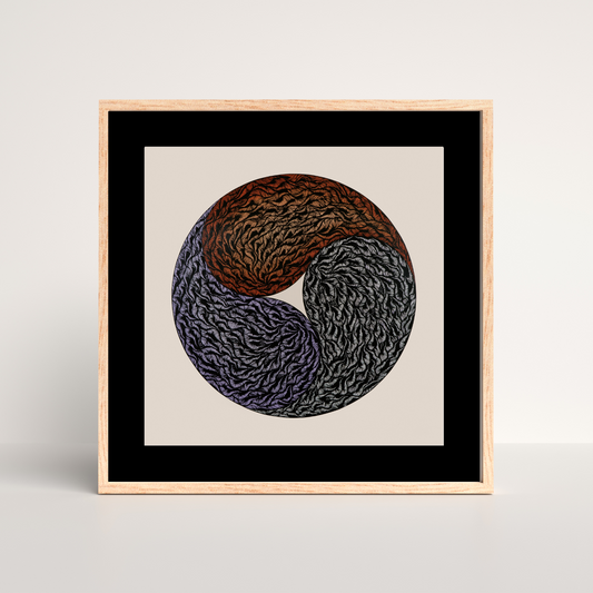 Triple Yin Yang Fine Art Archival Print